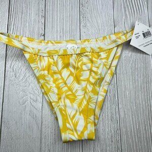 Womens Bikini Bottom XS Yellow Print VYB Vicious‎ Young Babes